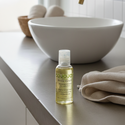 CoJoJoy 2oz Signature Bottle | 60ml Luxury Post-Wipe Finishing Oil & Bottom Care